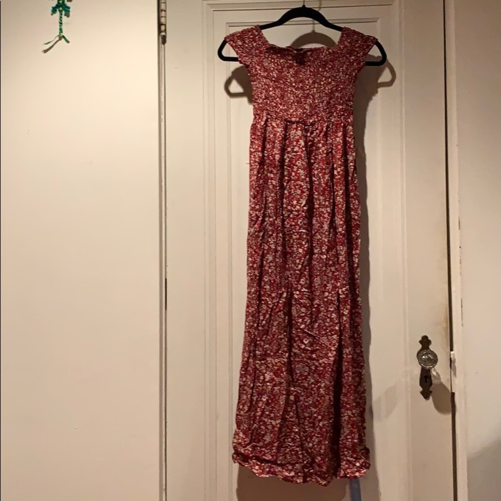 CUPSHE Red Floral Off Shoulder Dress